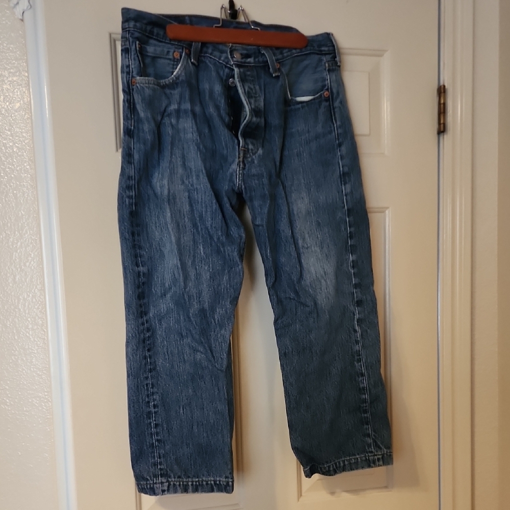 Levi's Blue Relaxed Fit Jeans with Classic Denim 5 Button Fly